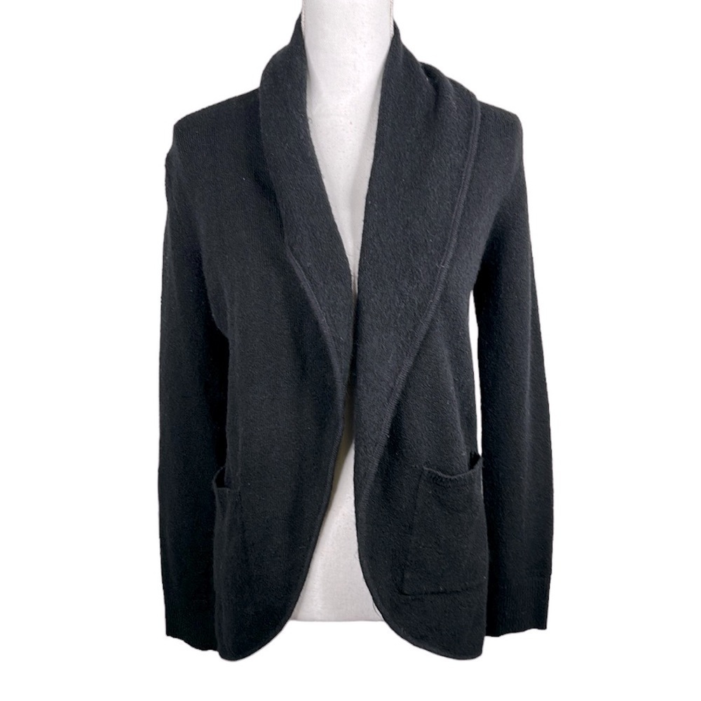 LOFT Black Knit Oversized Open Sweater Cardigan Size XS
